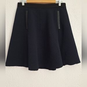 MADEWELL Navy Blue Mini Skater Skirt Pleated